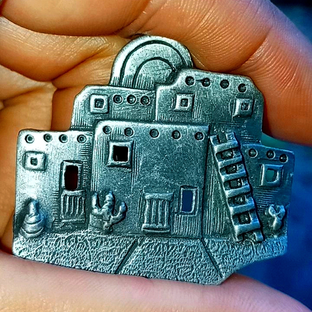 Vintage Signed Torino Pewter Trinket Set